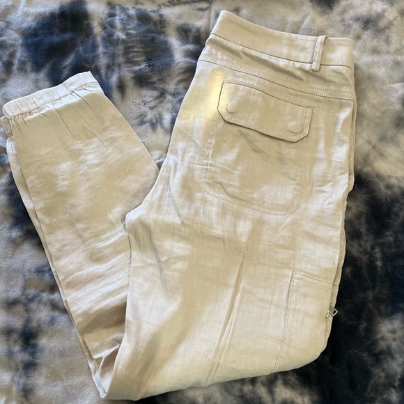 Womens size 6 Vince cargo linen crop pants - Picture 1 of 7